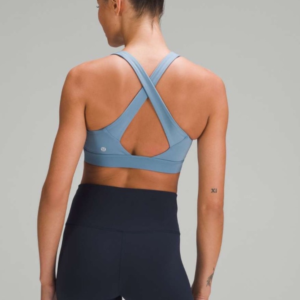 lululemon athletica Gray Cross-Back Sports Bra